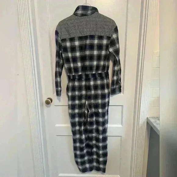 & Other Stories Blue Checkered Jumpsuit NEW - Picture 2 of 5